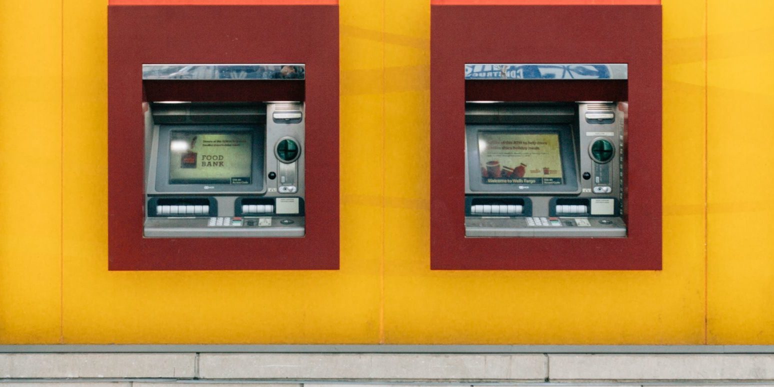ATMs side by side in a wall